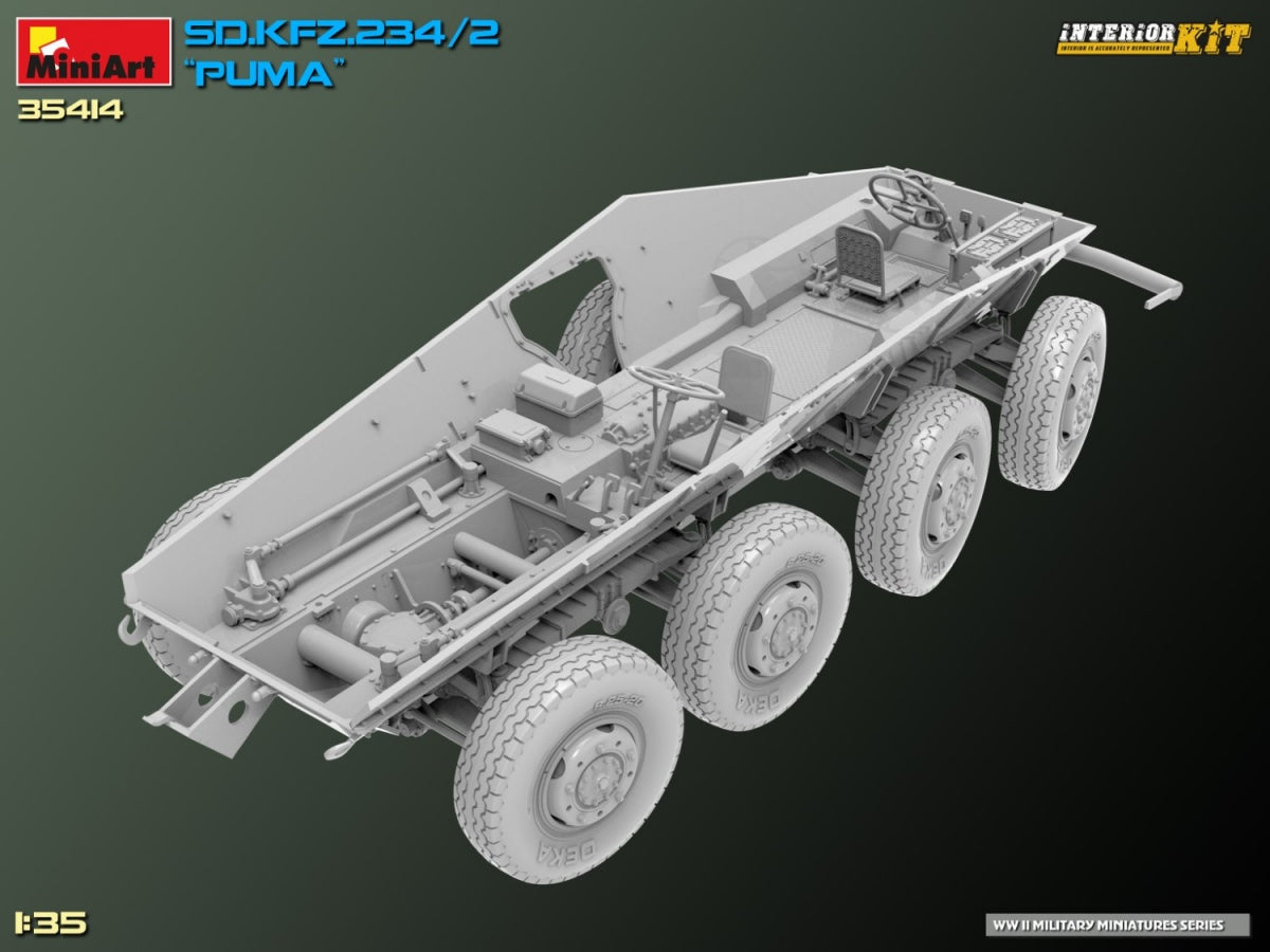 MiniArt 35414 Sd.Kfz. 234/2 PUMA. INTERIOR KIT 1/35 – zdjęcie 15