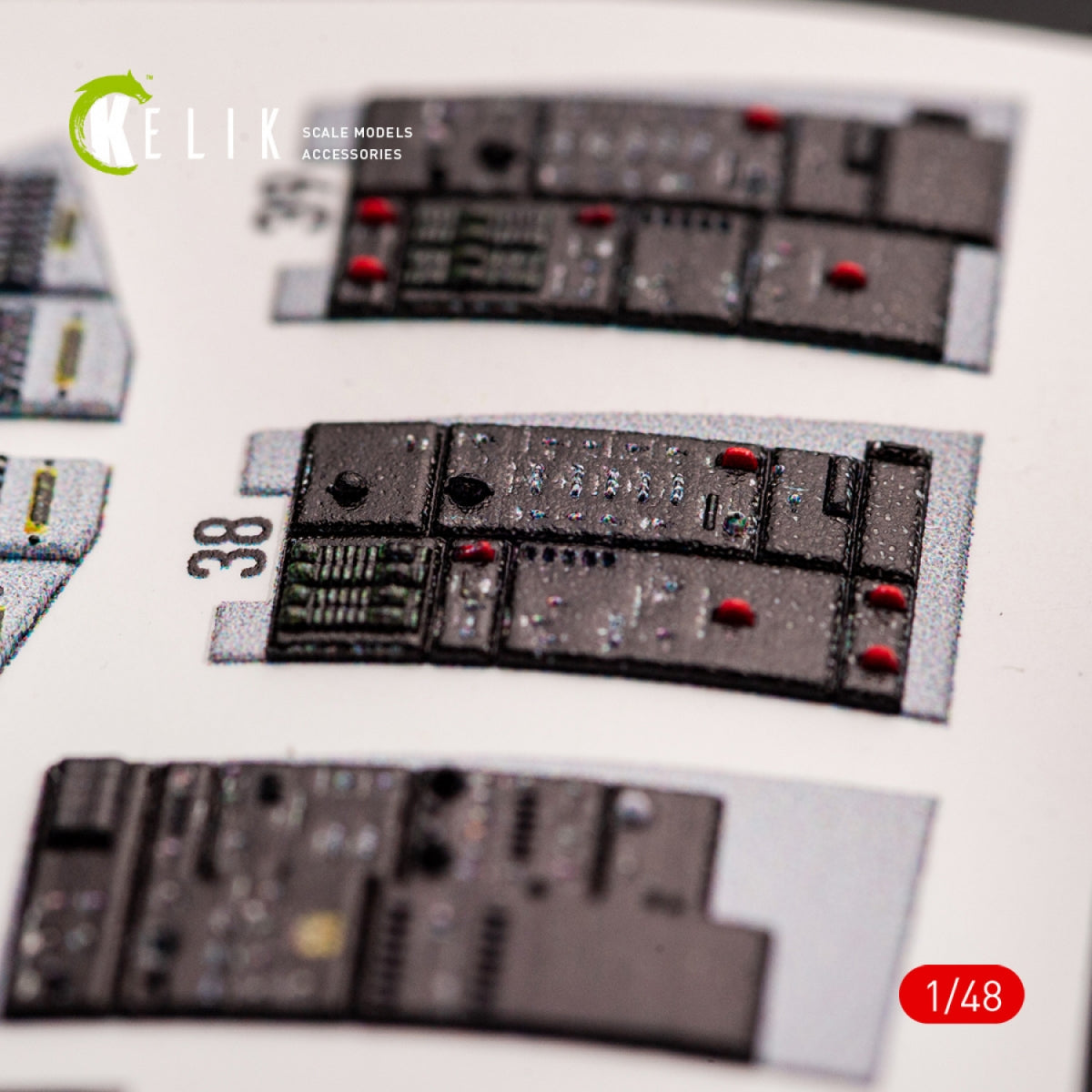 KELIK K48068 F-14A TOMCAT LATE INTERIOR 3D DECALS FOR TAMIYA KIT 1/48 – zdjęcie 5