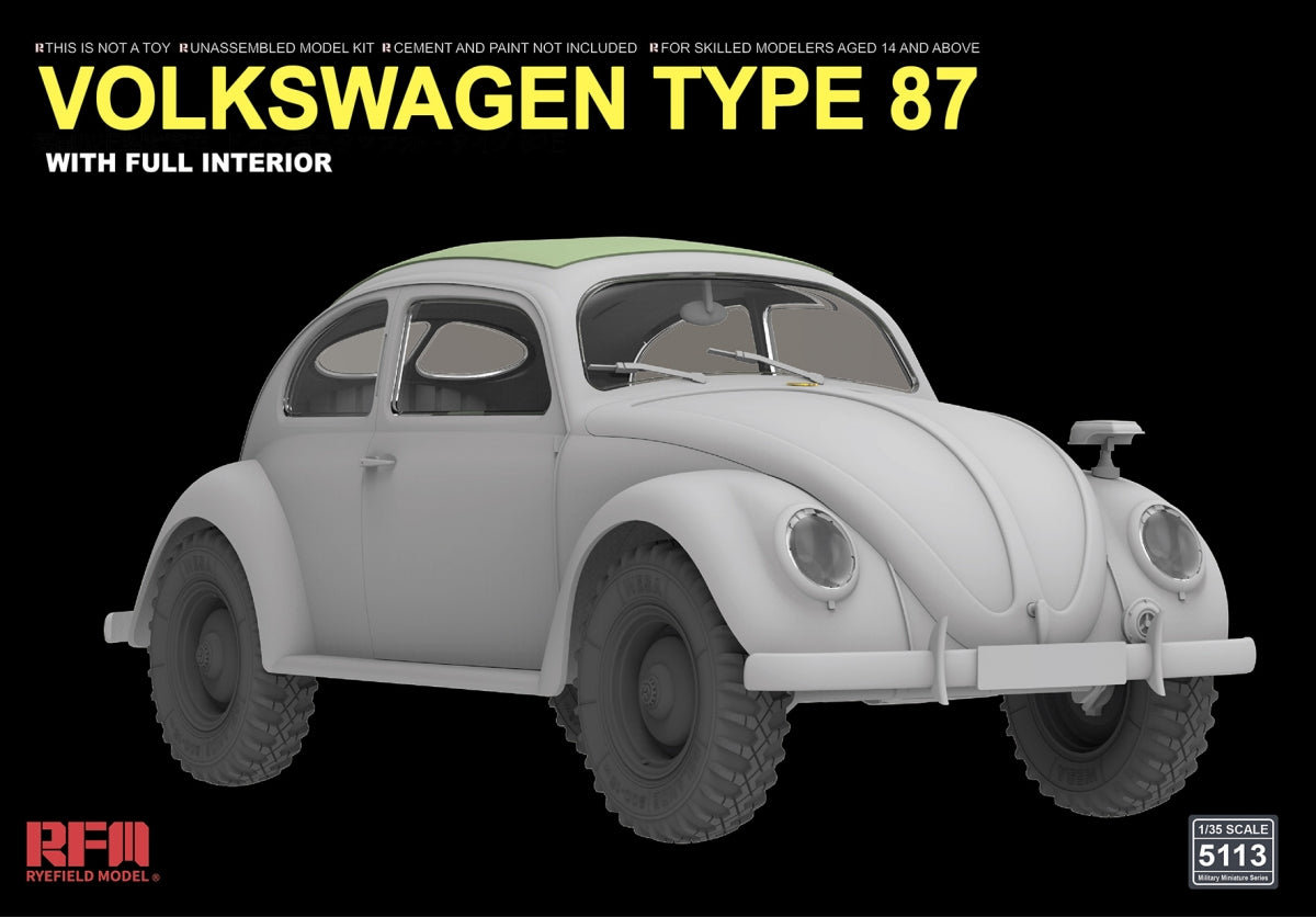 Rye Field Model 5113 Volkswagen Type 87 w/full interior 1/35 – zdjęcie 2