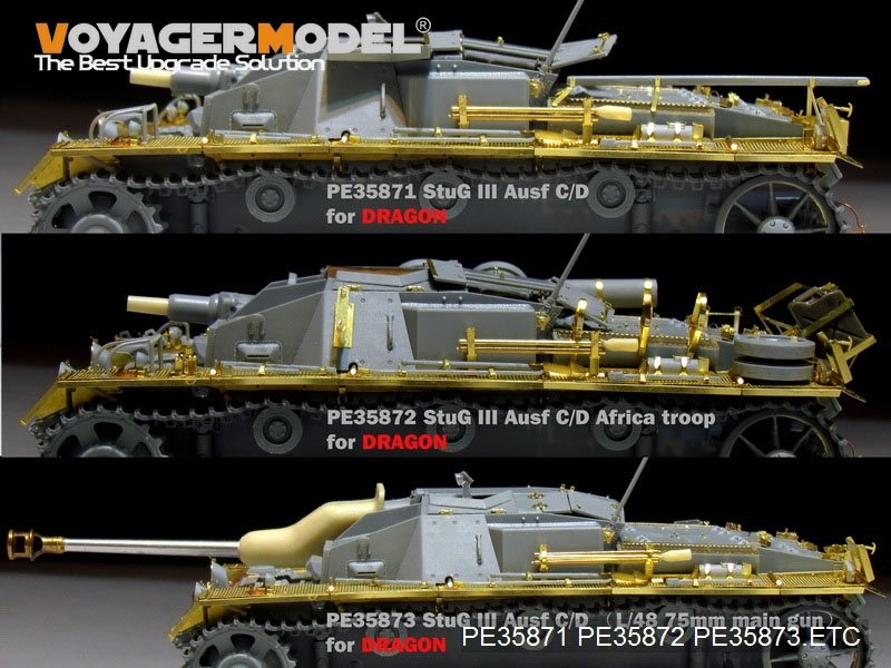 Voyager Model PE35871 WWII German StuG.III Ausf.C/D Basic for DRAGON 1/35 – zdjęcie 7
