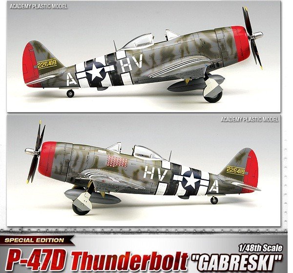 Academy 12222 P-47D Thunderbolt (GABRESKI)1/48 – zdjęcie 5