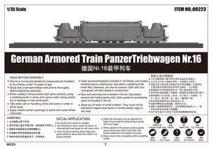 Trumpeter 00223 German Armored Train Panzertriebwagen Nr.16 – zdjęcie 2