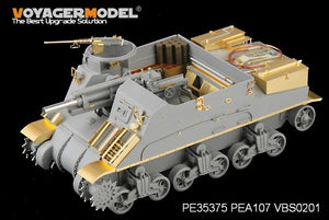 Maquette Voyager PE35375 Fusil américain M7 Priest de la Seconde Guerre mondiale (production intermédiaire) avec étui à munitions et ensemble téléphonique pour DRAGON 6637 au 1/35 – image 3