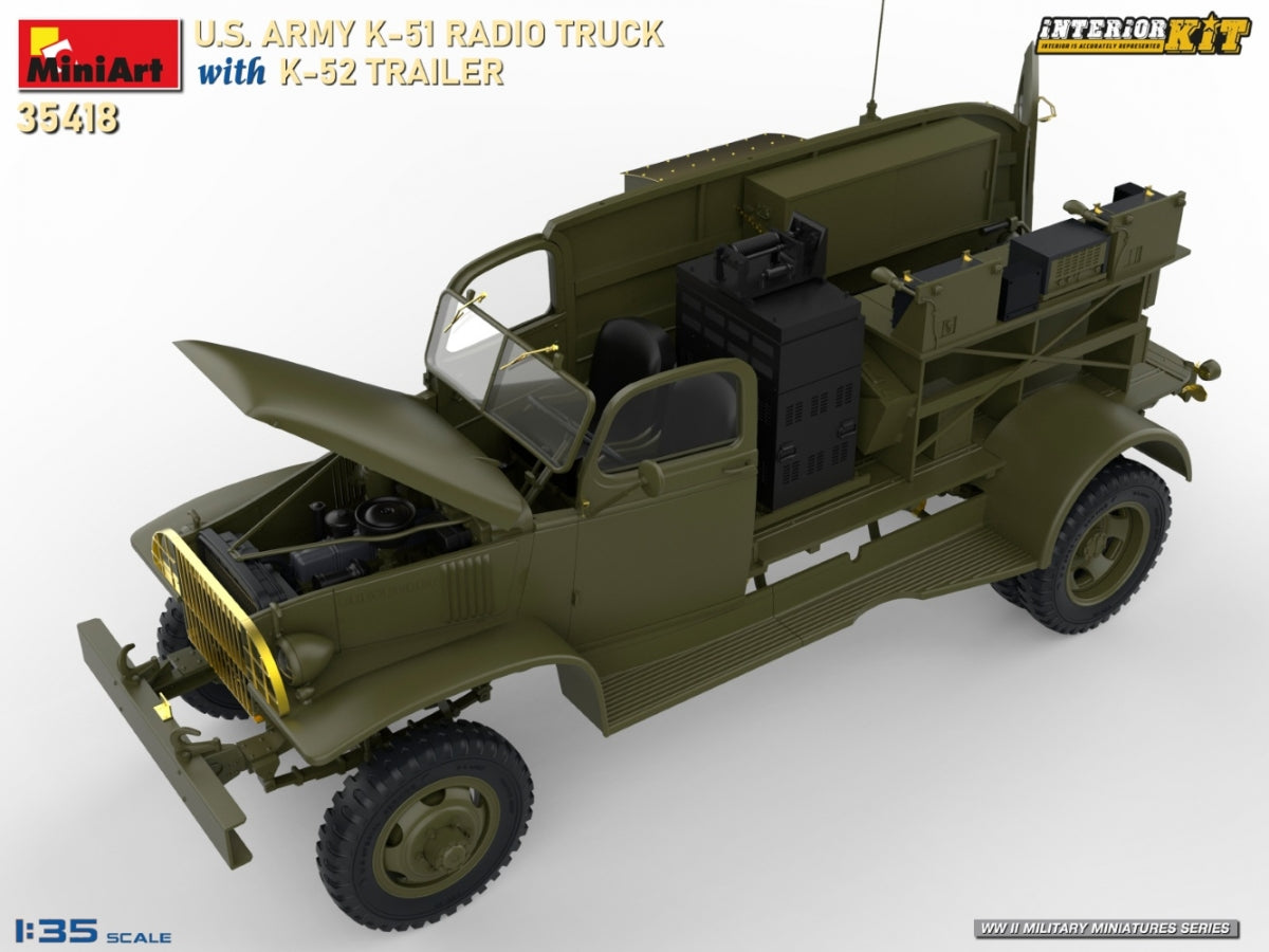 MiniArt 35418 US ARMY K-51 RADIO TRUCK WITH K-52 TRAILER. INTERIOR KIT 1/35 – zdjęcie 10