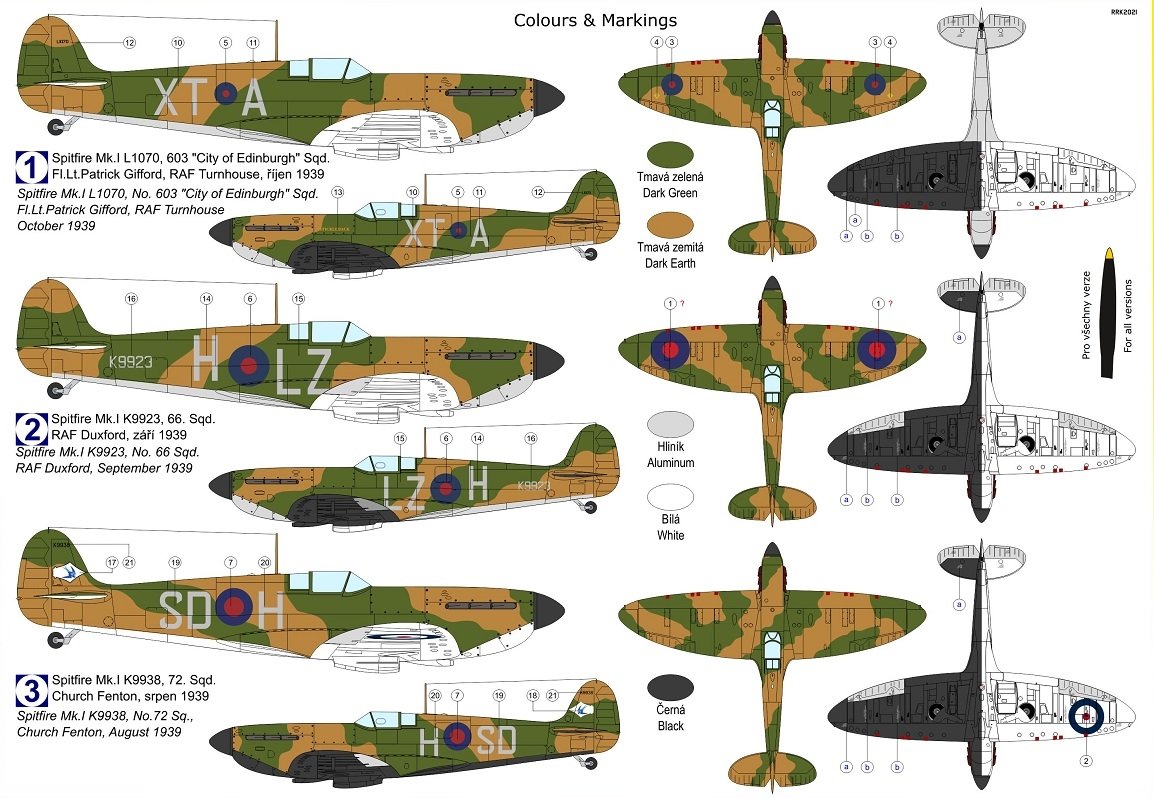 Kovozavody Prostejov KPM0261 Spitfire Mk.Ia „Three Blade Prop“ 1/72 – zdjęcie 2