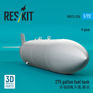 RESKIT RSU72-0324 275 gallon fuel tank (F-5E/F/N, F-20, AT-3) (1 pcs) (3D Printed) 1/72