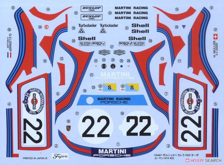 Fujimi 126487 RS-23 Porsche 991 Carrera RSR Turbo Le Mans 1974 #22 1/24 – zdjęcie 10