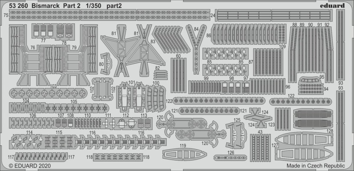 Eduard 53260 Bismarck part 2 1/350 TRUMPETER – zdjęcie 3