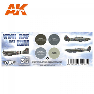 AK Interactive AK11725 WWII RAF DAY FIGHTER SCHEME 4x17 ml – zdjęcie 2