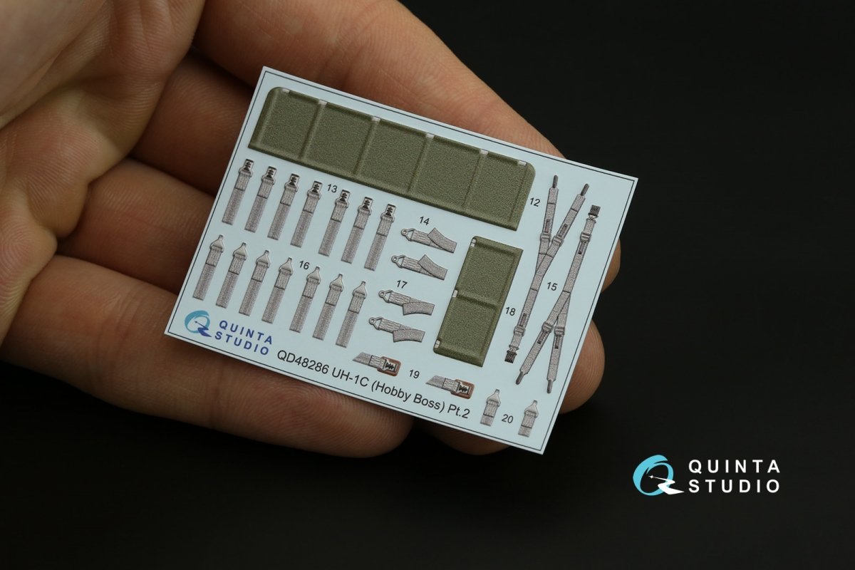 Quinta Studio QD48286 UH-1C 3D-Printed &amp;amp; coloured Interior on decal paper (HobbyBoss) 1/48 – zdjęcie 6