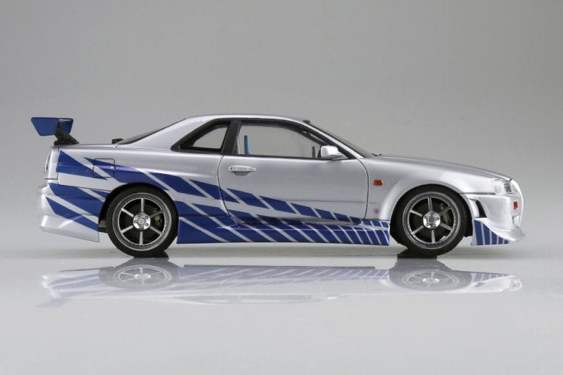 Aoshima 06795 Fast &amp; Furious R34 Skyline GT-R 1/24