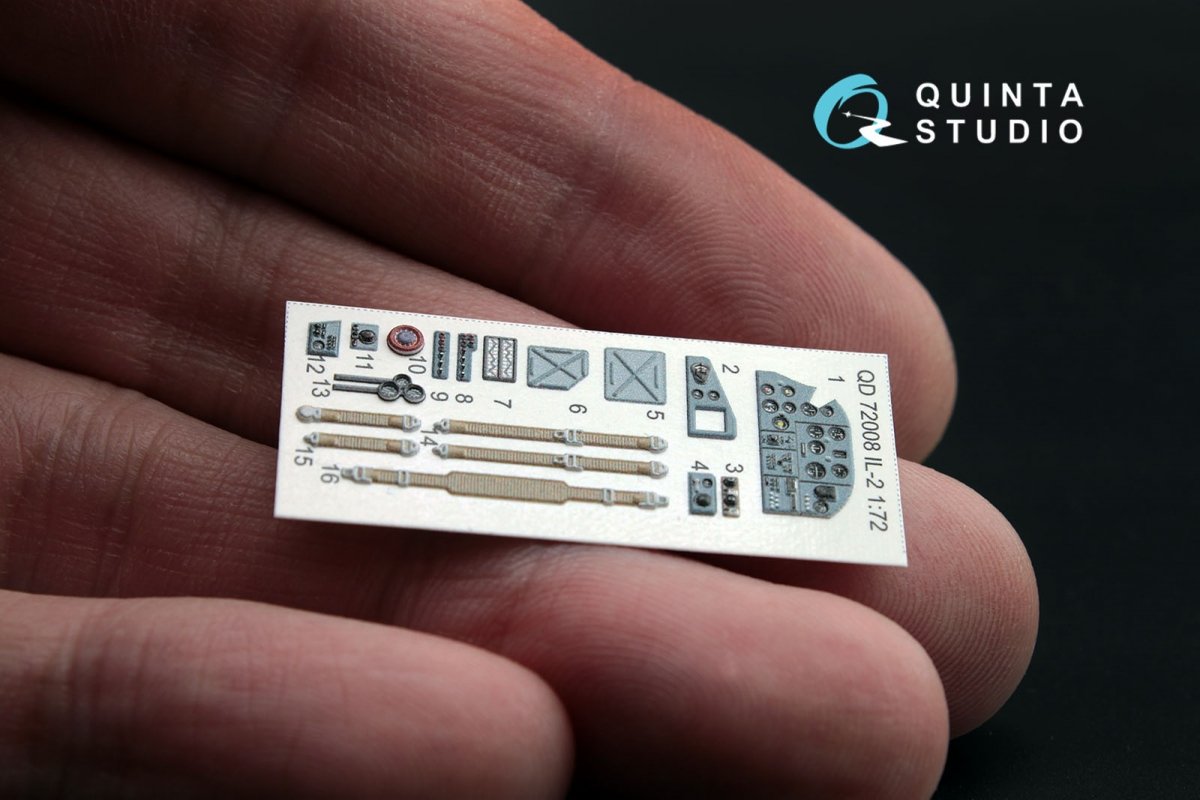 Quinta Studio QD72008 IL-2 Shturmovik 3D-Printed &amp;amp; coloured Interior on decal paper (for Tamiya kit) 1/72 – zdjęcie 4