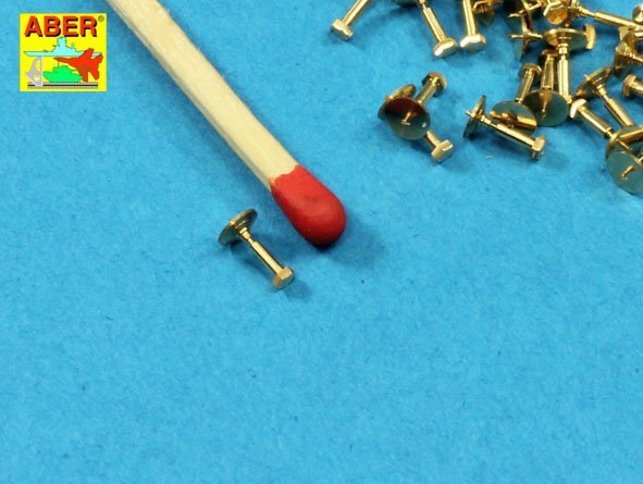 Aber 16112 Turned Hexagonal bolts (1,34x2,60mm) x 30 pcs. 1/16 – immagine 2