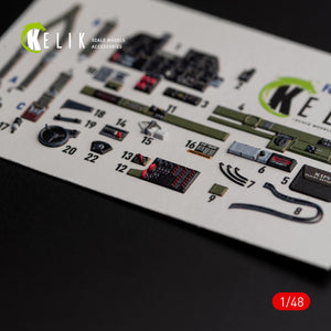 KELIK K48016 Р-47D &amp;quot;Thunderbolt&amp;quot; interior 3D decals for Italeri/Academy kit 1/48 – zdjęcie 7