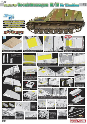 Cyber Hobby 6151 Sd.Kfz.165 Geschutzwagen III/IV fur Munition 1/35 – zdjęcie 2
