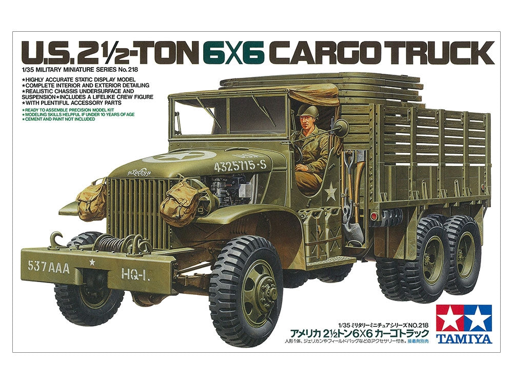 Tamiya 35218 U.S. 2 -Ton 6x6 Cargo Truck 1/35 – zdjęcie 2