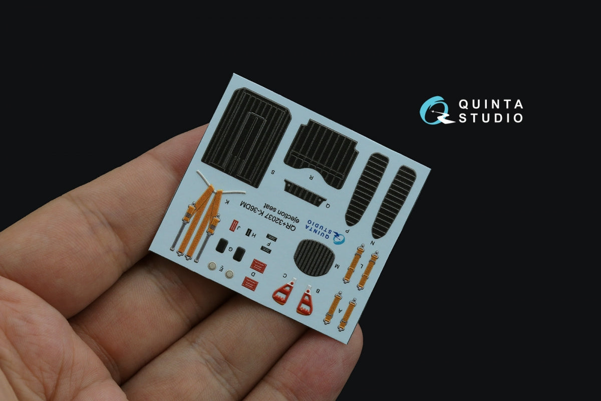 Quinta Studio QR+32037 K-36DM (initial release) ejection seat (for Su-17M3/M4/UM3/22, Su-24, MiG-29 9-12 Early aircraft) (All kits) 1/32 – zdjęcie 4