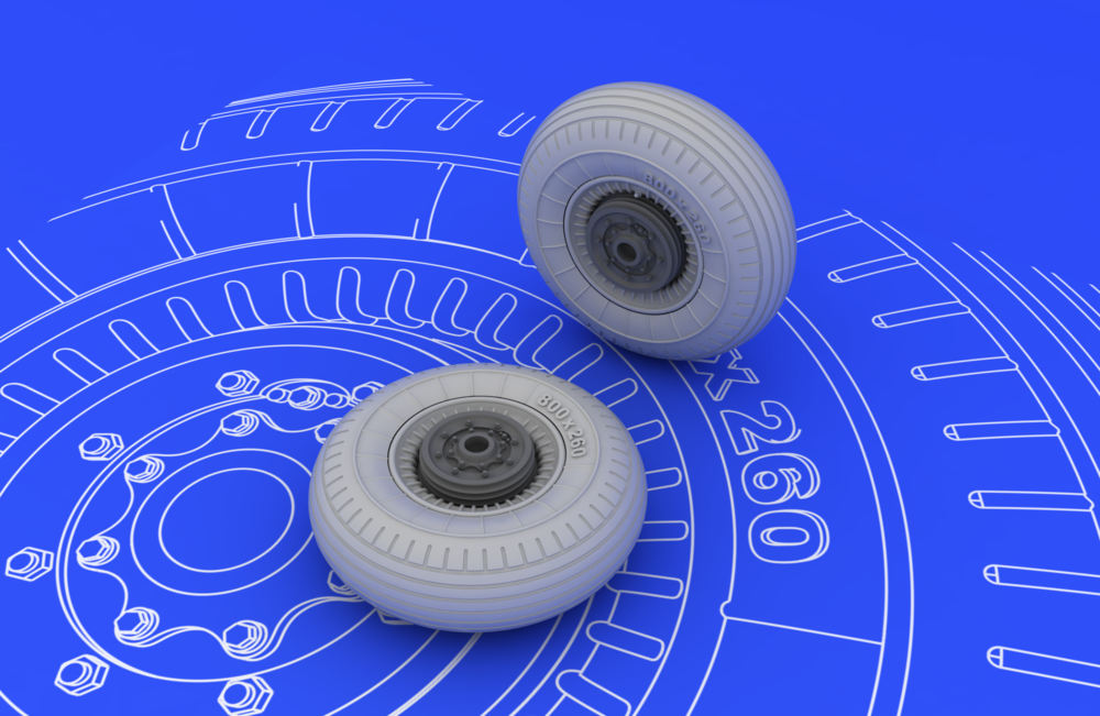 Eduard 648072 Il-2 wheels 1/48 (TAMIYA) – zdjęcie 2