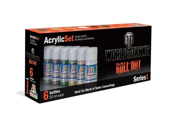 Italeri 446AP World of Tanks Roll Out Acrylic Set Series 1 Set 6x20ml