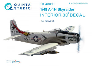 Quinta Studio QD48099 A-1H 3D-Printed &amp;amp; coloured Interior on decal paper (for Tamiya kit) 1/48