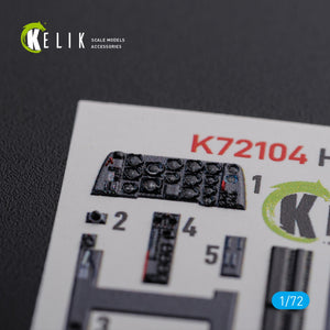 KELIK K72104 HE-219 UHU interior 3D decals for Dragon kit 1/72 – zdjęcie 2