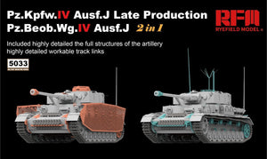 Rye Field Model 5033 Pz.Kpfw.IV Ausf.J Late Production/ Pz.Beob.Wg.IV Ausf.J 2 in 1 1/35 – zdjęcie 2