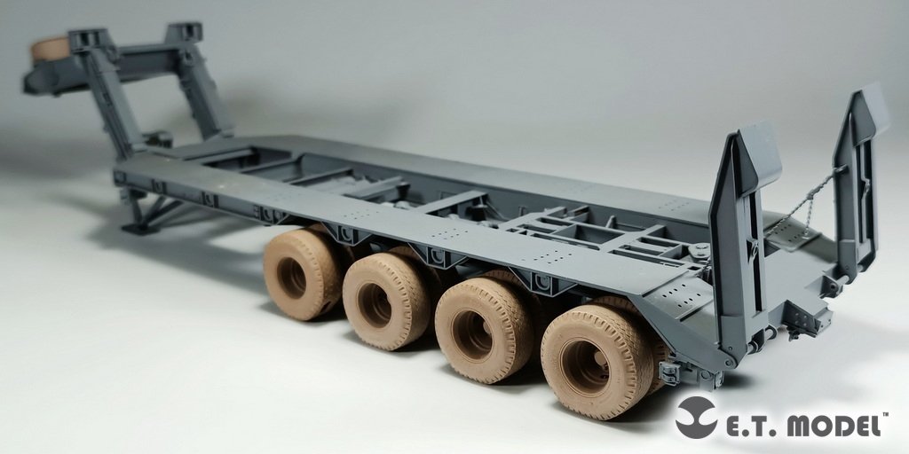 E.T. Model P35-119 US M747 Heavy Equipment Semi-Trailer Sagged wheels For Meng Kit 1/35 – zdjęcie 6