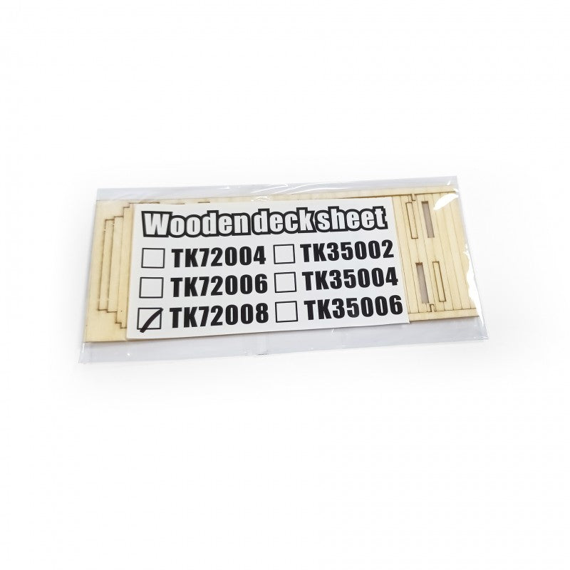 T-Model TK72008 Wooden Deck Sheet for German 80T SSyms Schwerer Platormwagen 1/72 – immagine 2