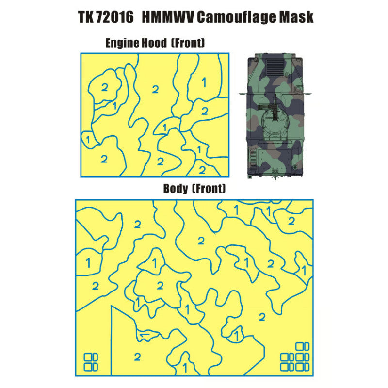 T-Model TK72016 M1114 NATO - Camouflage Mask Set 1/72 – image 2