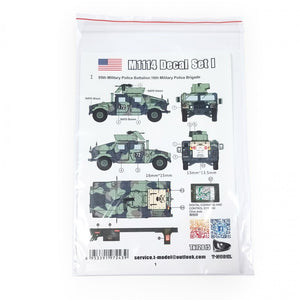 T-Model TK72015 M1114 HMMWV - Decal Set No.1 1/72 – obrázek 5