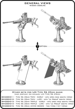 Master SM-200-010 IJN Type 96 25mm - POJEDYNCZA podstawa - (8 szt.) 1/200 – immagine 7