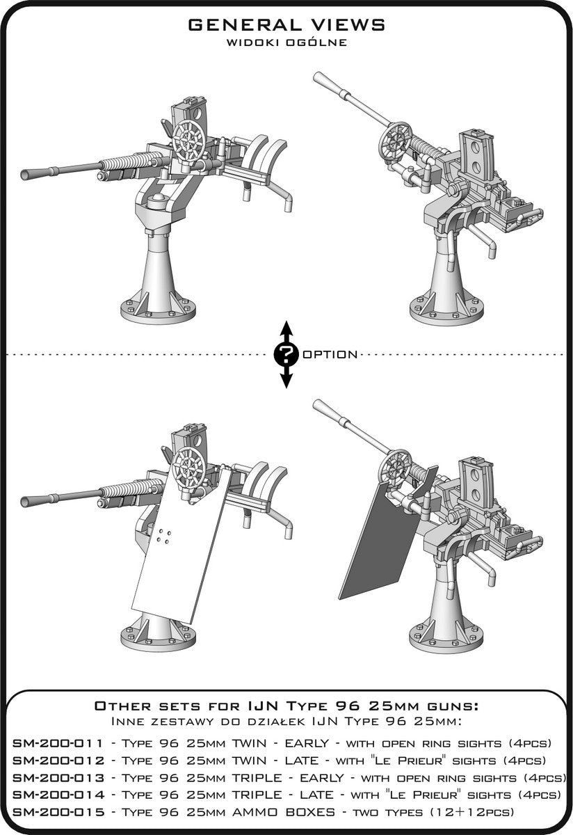 Master SM-200-010 IJN Type 96 25mm - POJEDYNCZA podstawa - (8 szt.) 1/200 – immagine 7