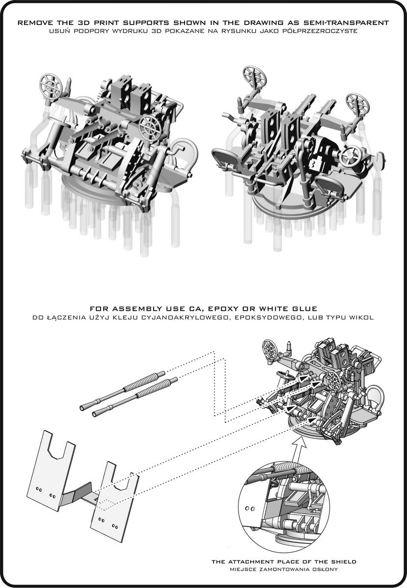 Master SM-200-011 IJN Type 96 25mm - PODWÓJNA podstawa - wczesna z celownikiem pierścieniowym (4 szt.) 1/200 – zdjęcie 7