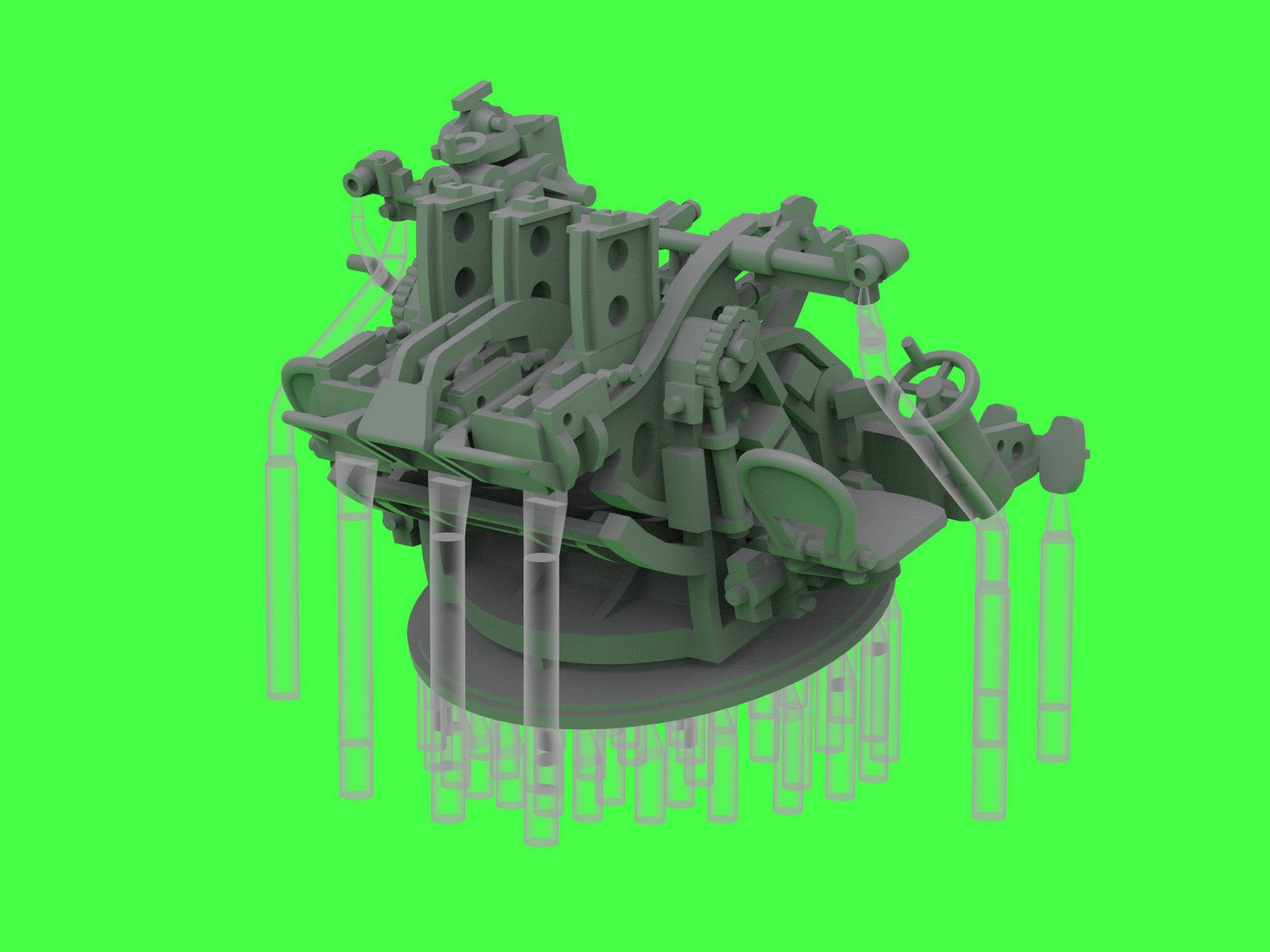 Master SM-200-014 IJN Type 96 25mm - POTRÓJNA podstawa - późna z celownikiem mechanicznym &amp;quot;Le Prieur&amp;quot; (4 szt.) 1/200 – imagen 13