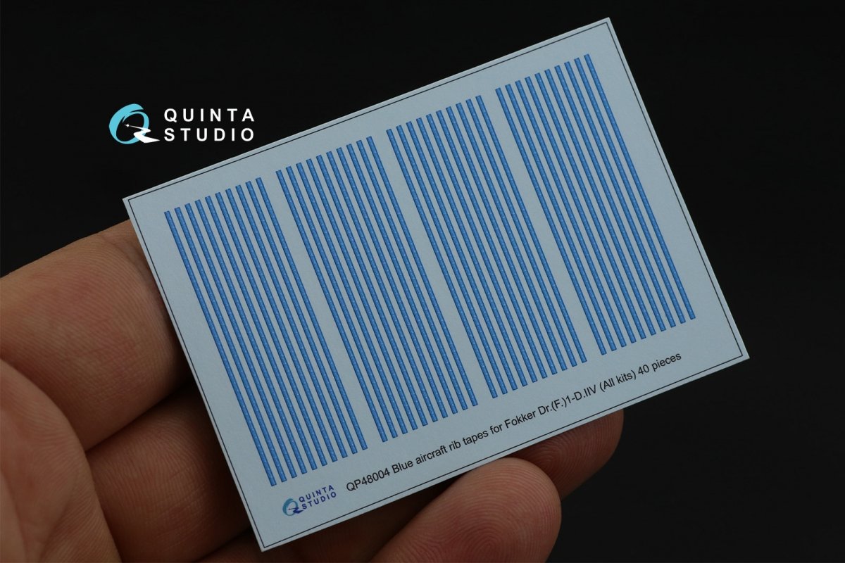 Quinta Studio QP48004 Blue rib tapes for Fokker Dr.(F)ID.VII 1/48 – image 9