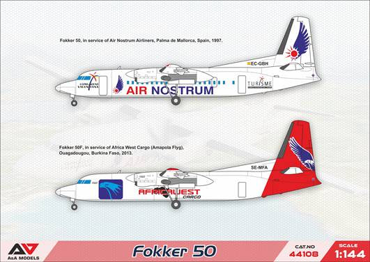 A&amp;amp;A Models 44108 Fokker 50 1/144 – image 2