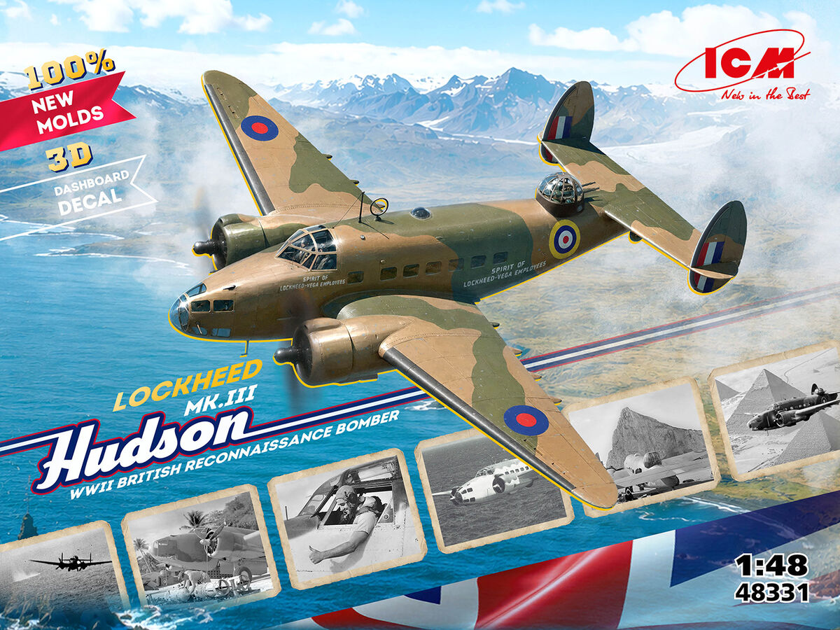 ICM 48331 Lockheed Hudson Mk. III WWII British Reconnaissance Bomber 1/48