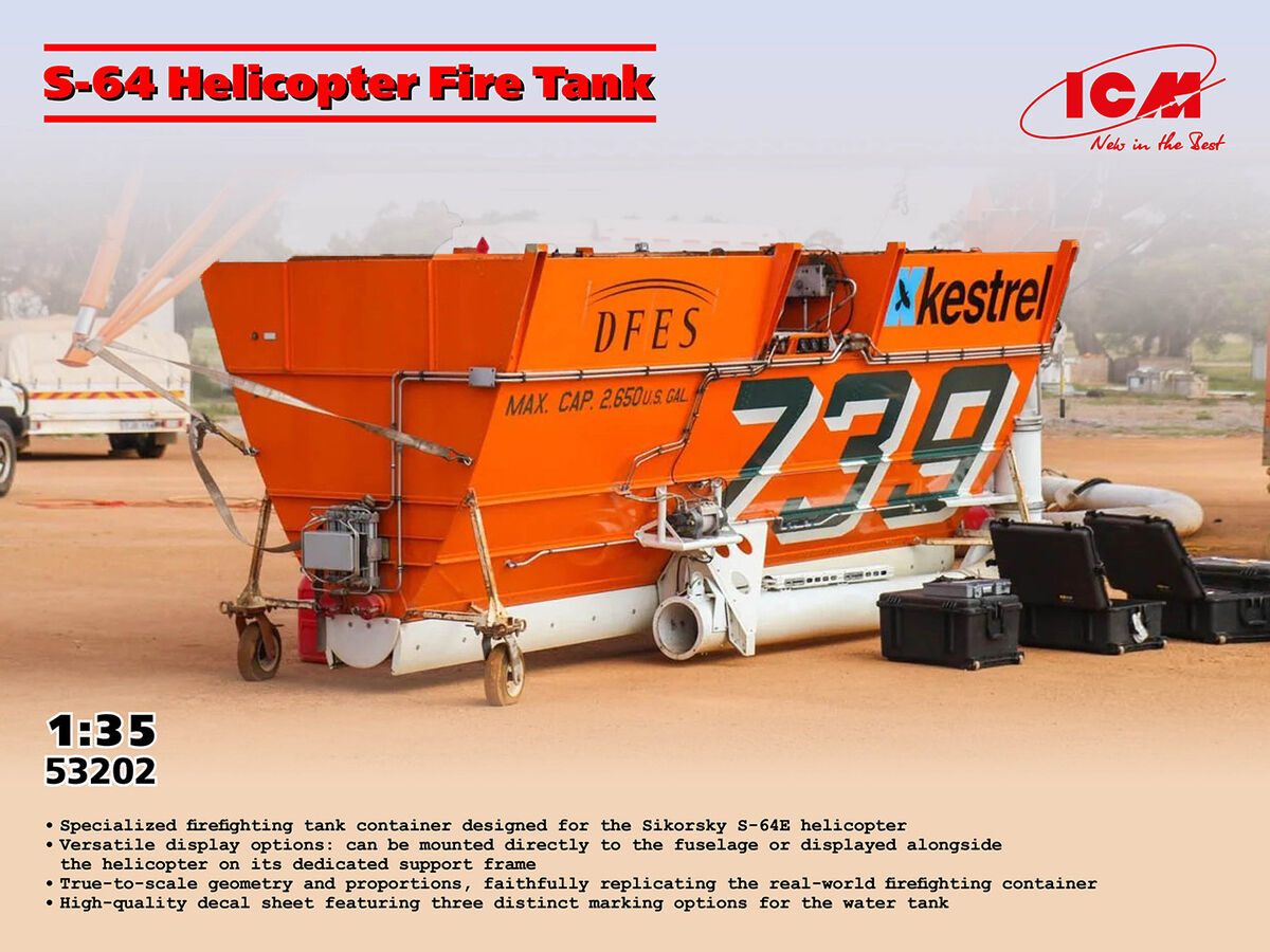ICM 53202 S-64 Helicopter Fire Tank 1/35