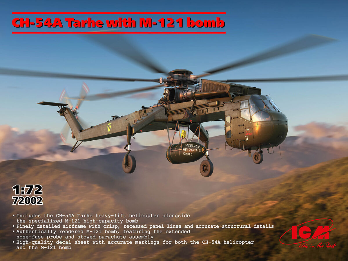 ICM 72002 Sikorsky CH-54A Tarhe with M-121 Bomb 1/72