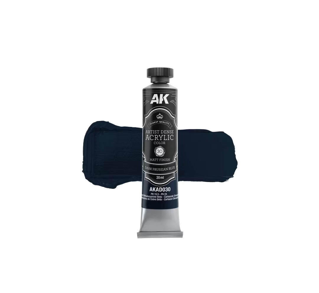 AK Interactive AKAD030 Artist Dense Acrylic - Dark Prussian Blue