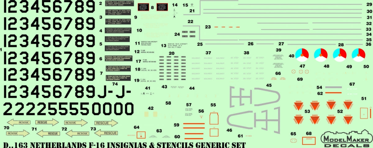 ModelMaker Decals D48165 Netherlands F-16 NTM 2018 1/48 – immagine 3