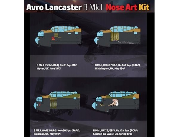 HK MODELS 01E033 Avro Lancaster B Mk.I Nose Art Kit 1/32 – zdjęcie 3
