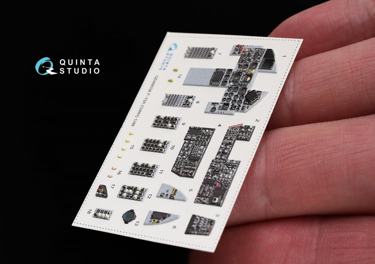 Quinta Studio QD48038 F-15A 3D-Printed &amp;amp; coloured Interior on decal paper (for GWH kit) 1/48 – zdjęcie 6