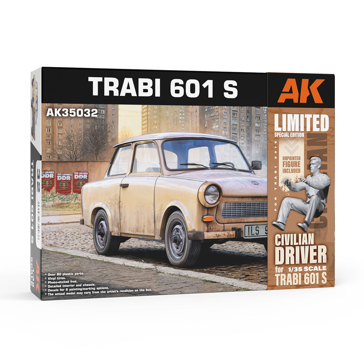 AK-Interactive 35032-A Trabi 601 S with Civilian Driver Figure 1/35