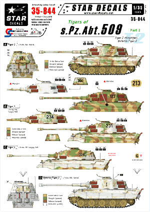 Star Decals 35-844 Tigers of s.Pz.Abt. 509 #2 1/35