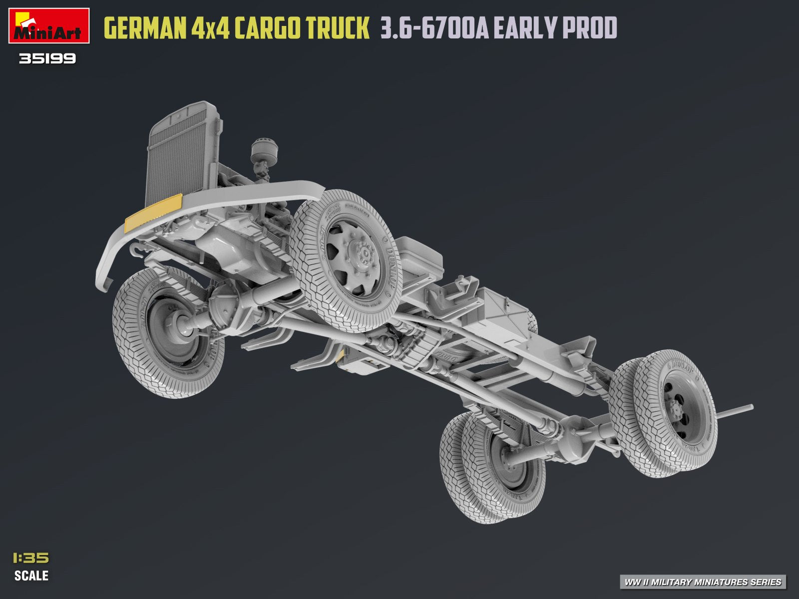 MiniArt 35199 German 3t 4x4 Cargo Truck 3.6-6700A 1/35 – zdjęcie 3