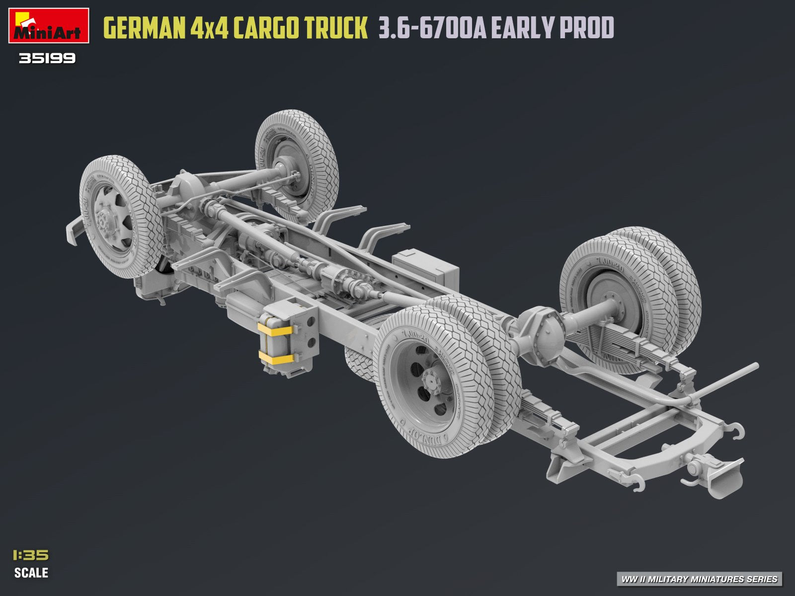 MiniArt 35199 German 3t 4x4 Cargo Truck 3.6-6700A 1/35 – zdjęcie 4