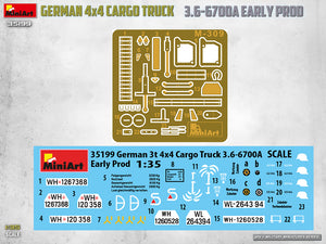 MiniArt 35199 German 3t 4x4 Cargo Truck 3.6-6700A 1/35 – zdjęcie 5