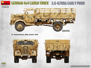 MiniArt 35199 German 3t 4x4 Cargo Truck 3.6-6700A 1/35 – zdjęcie 7