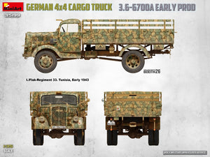 MiniArt 35199 German 3t 4x4 Cargo Truck 3.6-6700A 1/35 – zdjęcie 8